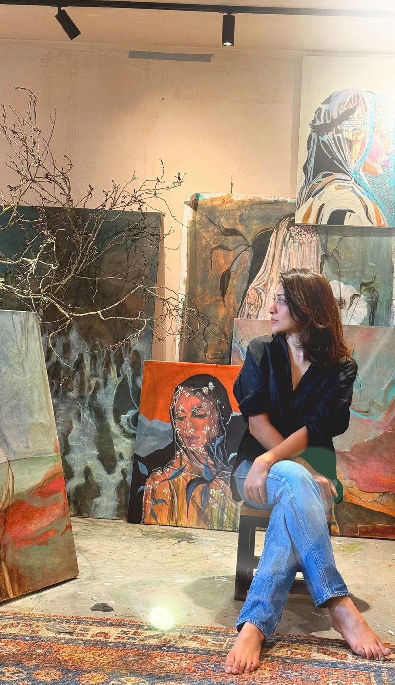 Sana Shah in her studio
